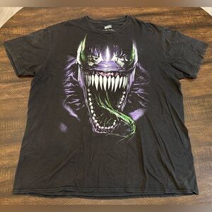 Venom Marvel T Shirt Mens Big Face Graphic Print Short Sleeve Movie-2X